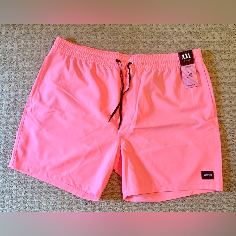 NWT Hurley Men’s Swim Hybrids Pink in Size XXL
